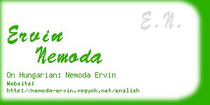 ervin nemoda business card